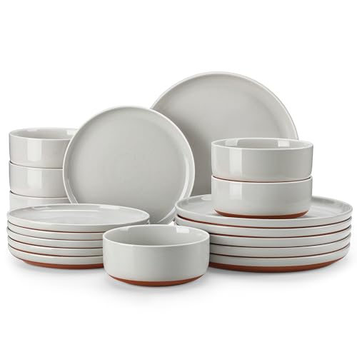 Plates and Bowls Sets (18 Pcs (Service for 6) / Gray)