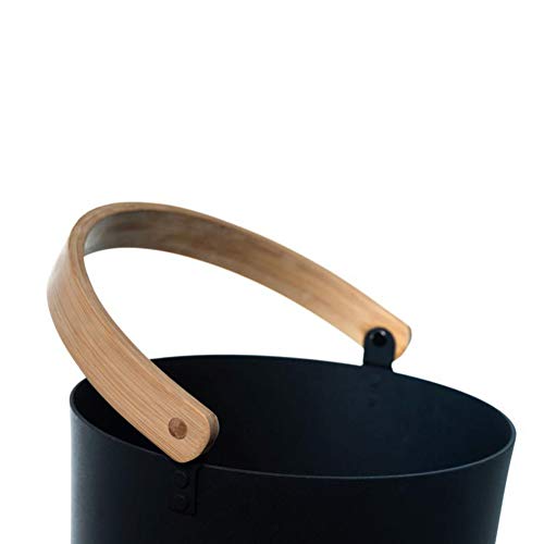 Sauna Bucket and Ladle Set (Black)