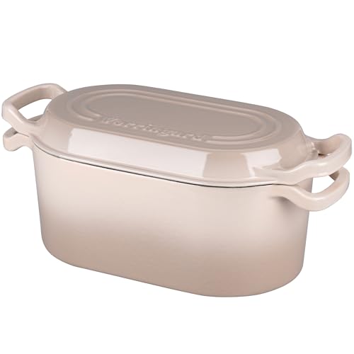 Oval Dutch Oven Pot with Lid (Latte)