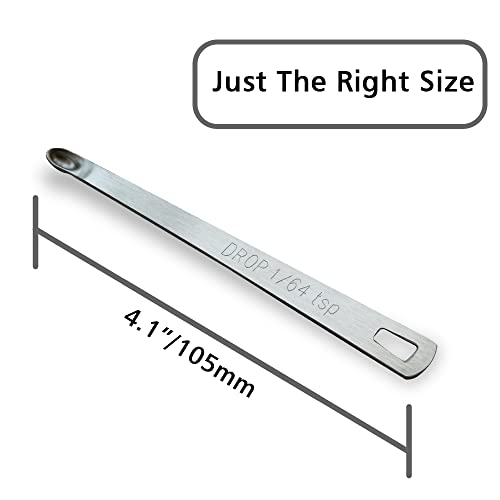 5PCS 1/64tsp(0.08ml) Mini Measuring Spoon, Small Teaspoon for Tiny Amounts (1/64tsp|0.08ml|0.08cc)