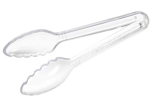 6" Clear Curved Serving Tongs (6" / Curve / Clear)