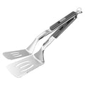 Spatula Tongs (Gray Handle, Silver Tone)