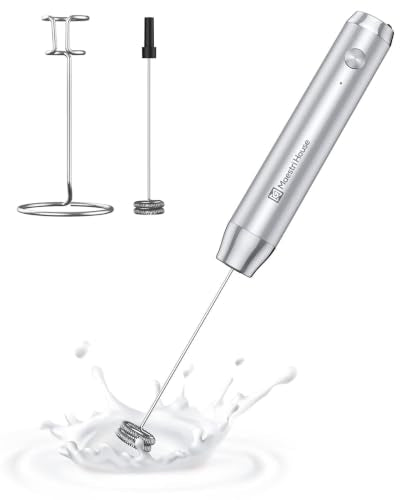 LunaFro Rechargeable Milk Frother (Sliver)
