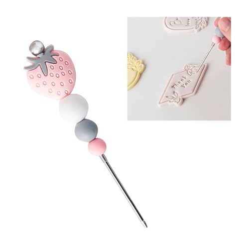 Icing Pin Scriber Needle for Cake Decorating Strawberry Beaded Cookie Decoration Pin Professional Sugar Stir Pin for Baker