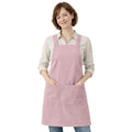 Apron for Women with Pocket Cotton Linen (Pink / Small)