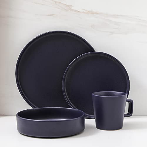 Cleo Modern Stoneware 16 (Dinnerware Set / Service For 4 / Dark Blue)