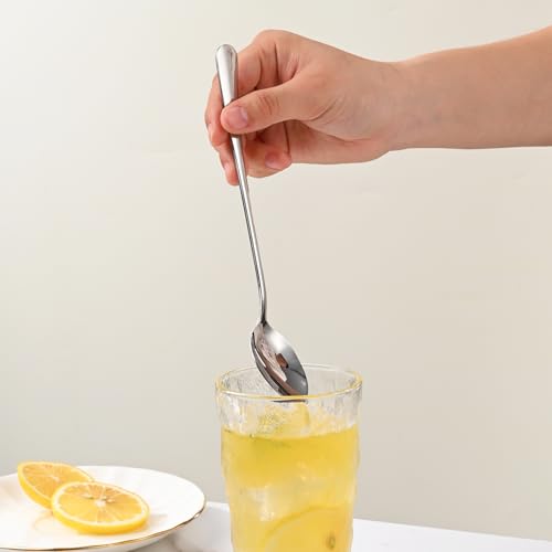 7.5 Inches Stainless Steel Iced Tea Spoons (Silver / 7.5 Inch)