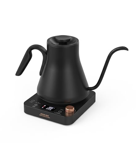 Gooseneck Electric Kettle ±1°F Temperature Control (Black)