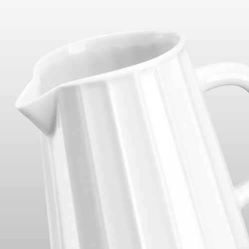 Wave Shaped 2 Pack 5 Oz Classic White Creamer with Handle (White / 5 Ounces;(Set/2))