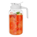 Glass Pitcher with lid (White / 64 Ounces)
