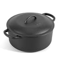 6 QT Basics Cast Iron Dutch Oven Pot with Lid and Dual Handles (6QT)