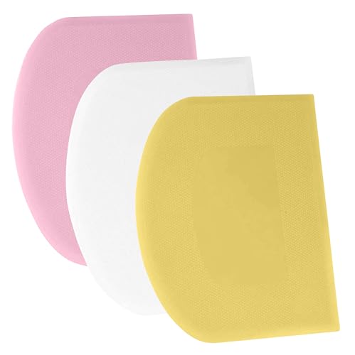 Dough Scraper Bench Scraper (27x17cm/10.6x6.7" / Yellow+White+Pink)