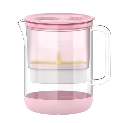PT 72P Glass Water Filter Pitcher (Pink)