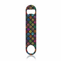 Colorful Paw Prints Stainless Steel Bottle Opener Hand Drawn Cat Dog Foot Prints Cartoon Cute Flat Beer Bottle Opener Keychain for Home Kitchen Bar Restaurant Party Birthday Gift (Colorful Paw Prints)