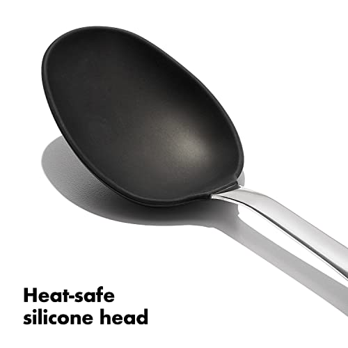 Steel Silicone Cooking Spoon (Steel Silicone Spoon)