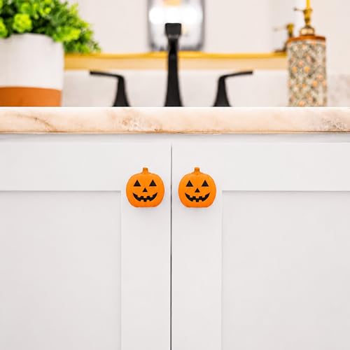 12pk Jack o Lantern Decorative Knob Covers for Halloween Decor (Jack O Lantern)
