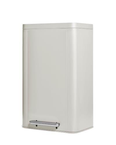 45L Rectangular Step Stainless Steel Trash Can (Stone)