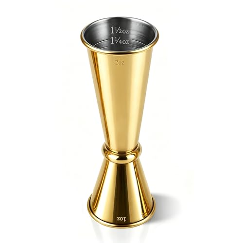 Stainless Steel Cocktail Jiggers (1 Pack-A / Gold)