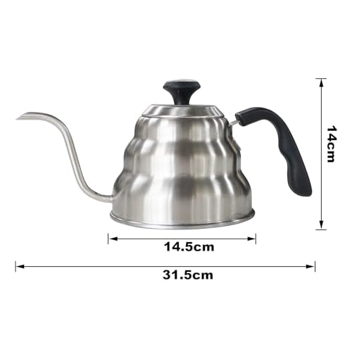 Gooseneck Kettle 1000ml for Pour Over Coffee Stovetop (1000ML)