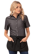 Unisex Reversible Waitress Apron (Black)