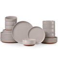 Plates and Bowls Sets (Warm Taupe / Service for 8)
