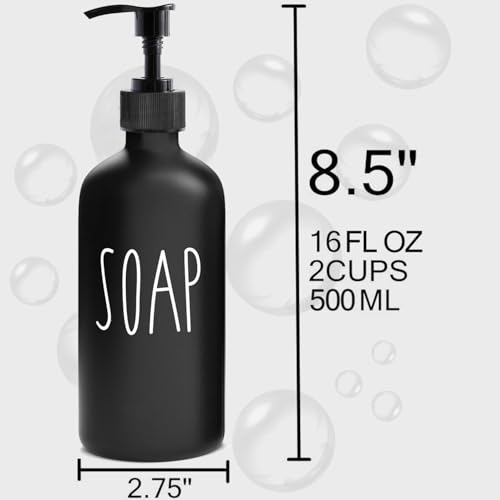 Matte Black Soap Dispenser Bathroom Set (Sl Black)