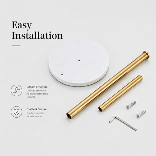 Brushed Gold Paper Towel Holder for Kitchen Countertop (Brushe Gold)
