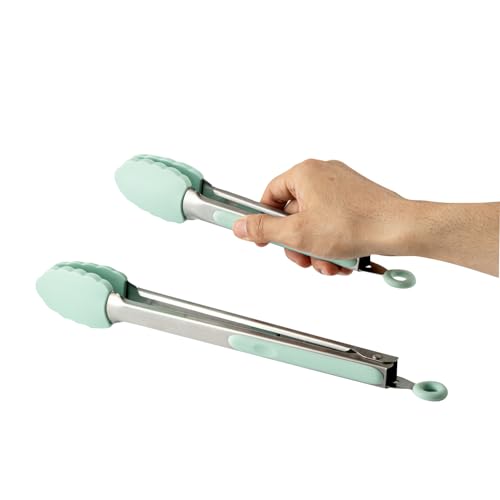 Teal Stainless Steel Kitchen Tong Set (Set / Teal)