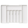 Extra Large Silverware Drawer Organizer (White / XL (13-22''W x 15''D))