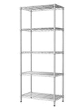 5 Metal Shelves Wire Shelving Storage Shelf Adjustable Unit Pantry (Grey / 5 Tier 14"Dx24"Wx59.5"H)