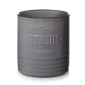 7.2" Large Ceramic Utensil Holder for Kitchen Counter (7.2 Inch / Grey)