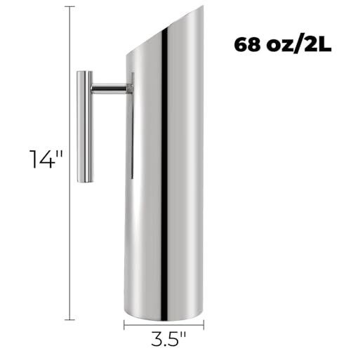 Stainless Steel Water Pitcher (68 Ounces)