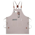 Aprons For Women Men With Large Pockets (Pure White)