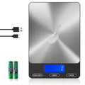 Food Scale 33lb Digital Kitchen Scale for Food Ounces Grams Rechargeable (Black / Large)