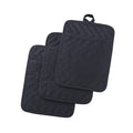 Pot Holders and Oven Mitts 7" X 9" Heat Resistant Cotton Pocket Pot Holder Set Feature of Non Slip Kitchen Hot Pad Oven Mitts (Mood Indigo)