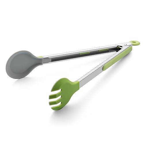 12 Inch Cooking Tongs (Green, 12 Inch)