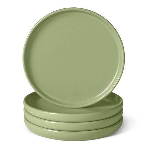 Glazed Stoneware Salad Plates (Olive / Salad Plates, Set of 4)