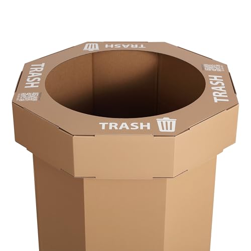 Fleur 25 Gal Trash Can Bin (Brown)