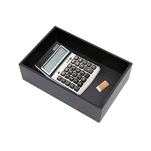 Bamboo Drawer Organizer (Black / 8.9*5.9*2.6 inch)