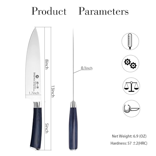 8 Inch Japanese High Carbon Gyutou Chef Knife (Blue)