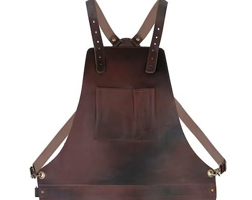 Full Grain Leather Apron Butcher (Brown 01)