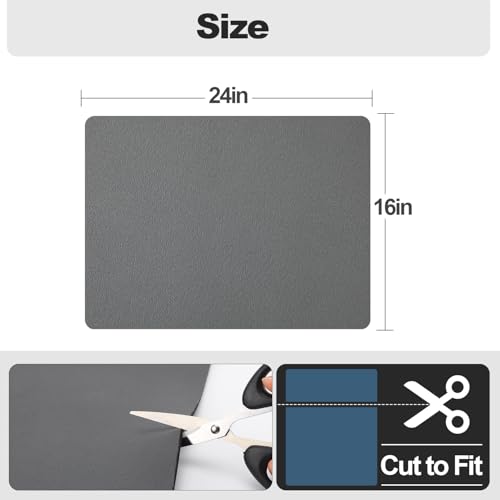 Dish Drying Mat for Kitchen Counter (Dark Gray / 16" x 24")