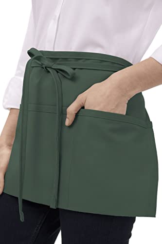 Unisex Waitress Apron (Hunter Green)