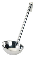 24 oz Red One Piece Stainless Steel Ladle (24 Ounce / One Piece / Stainless)
