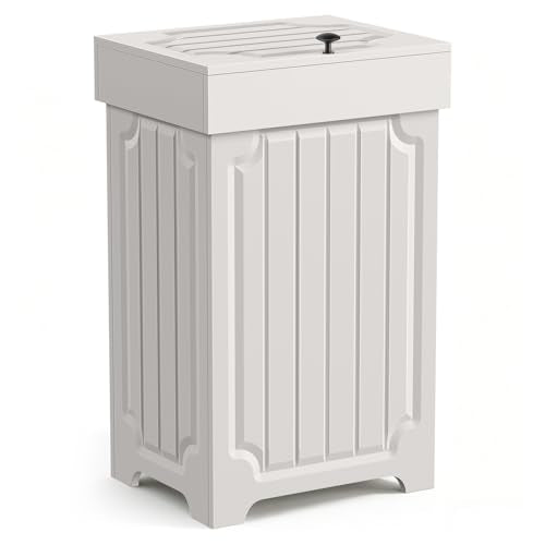 Dog Proof Kitchen Trash Can (White)