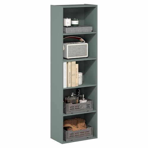 LUDER Book Shelf (Sage Green / 5-Tier)