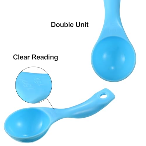 20 Pcs Colorful Plastic Measuring Spoons for Kitchen Baking (Colorful)