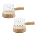 2Pcs Glass Measuring Cup (Transparent-2 Pack)