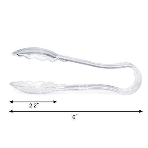 Utility Tong High Heat Plastic (Clear (Set of 12))