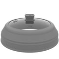 Microwave Splatter Cover Glass Splatter Guard Lid with Collapsible Silicone for Small Bowls Food Plate Cover 8.5 inch Grey (Light Grey / 8.5 inch)
